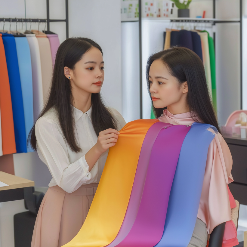 Personal color analysis tools and fabric swatches